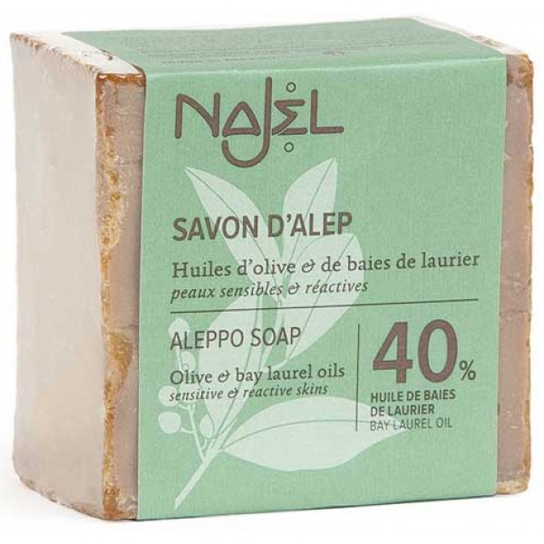 Sapun de Alep traditional cu 40% ulei de dafin Najel