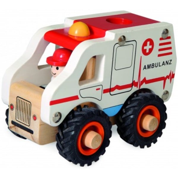 Ambulanta de lemn Egmont Toys