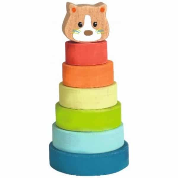 Jucarie motricitate piramida din lemn tip Montessori Egmont Toys