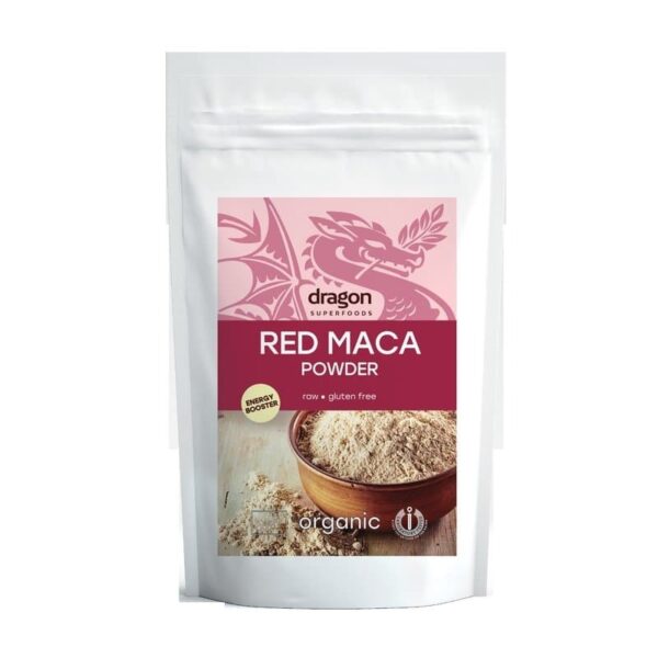 Maca rosie pudra raw eco 100g Dragon Superfoods