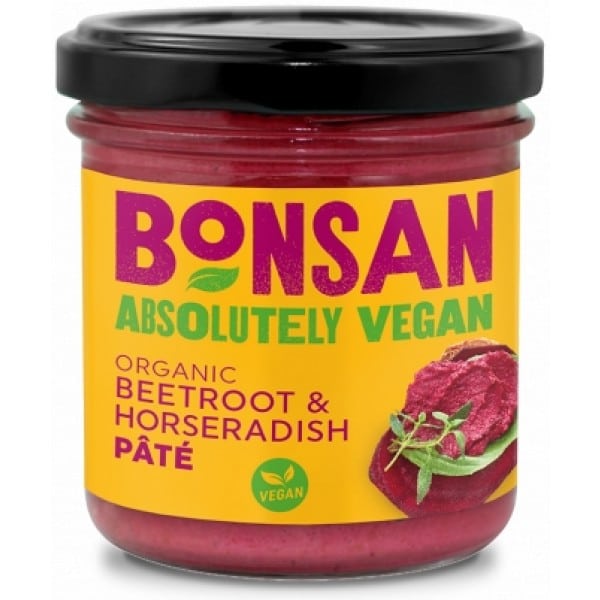 Pate vegetal cu sfecla rosie si hrean eco 130g Bonsan