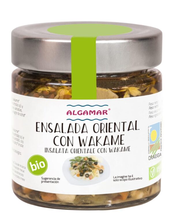 Salata orientala cu alge wakame eco 190g Algamar