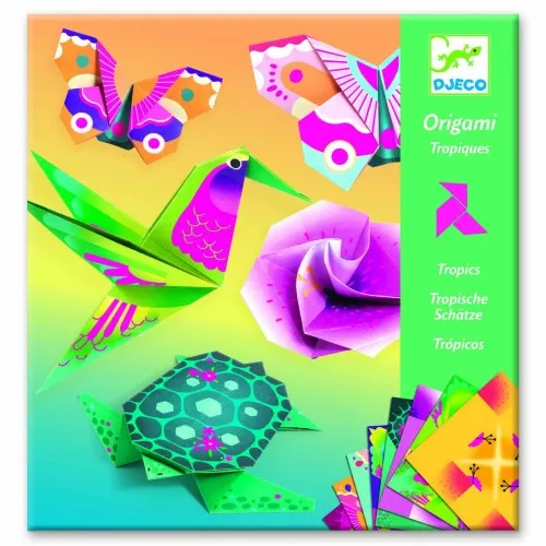 Creeaza origami animale si flori exotice Djeco Djeco