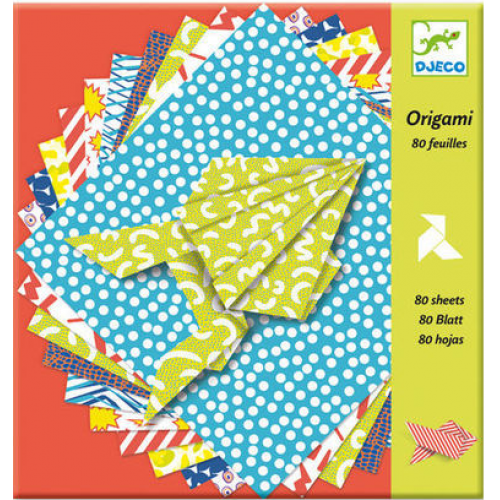 Hartie pentru origami modele diferite 80 coli Djeco Djeco
