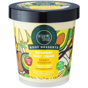 Crema de corp reparatoare Banana Milkshake Body Desserts 450 ml Organic Shop