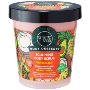 Scrub de corp delicios pentru remodelare Tropical Mix Body Desserts 450 ml Organic Shop
