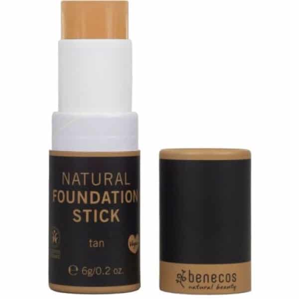 Foundation stick natural cu ulei de jojoba 6 gr Benecos Tan (inchis)