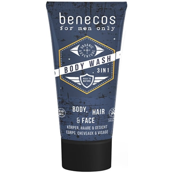 Gel de dus 3in1 pentru barbati ten corp par 200 ml Benecos Benecos