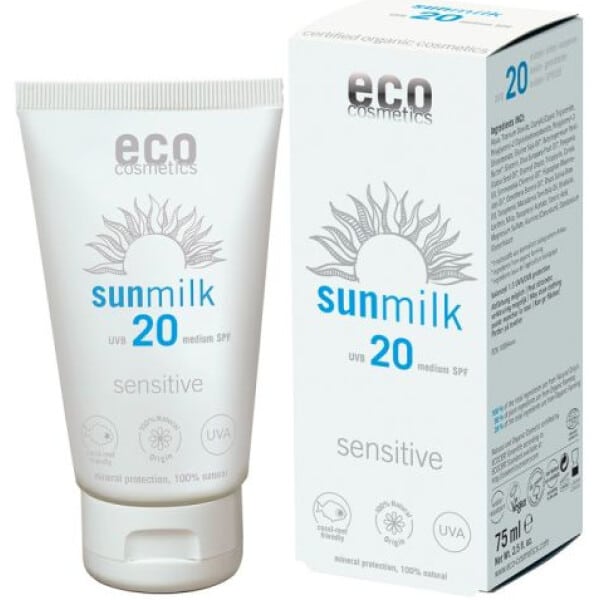 Lapte de plaja bio pentru piele sensibila cu ulei de zmeura FPS 20